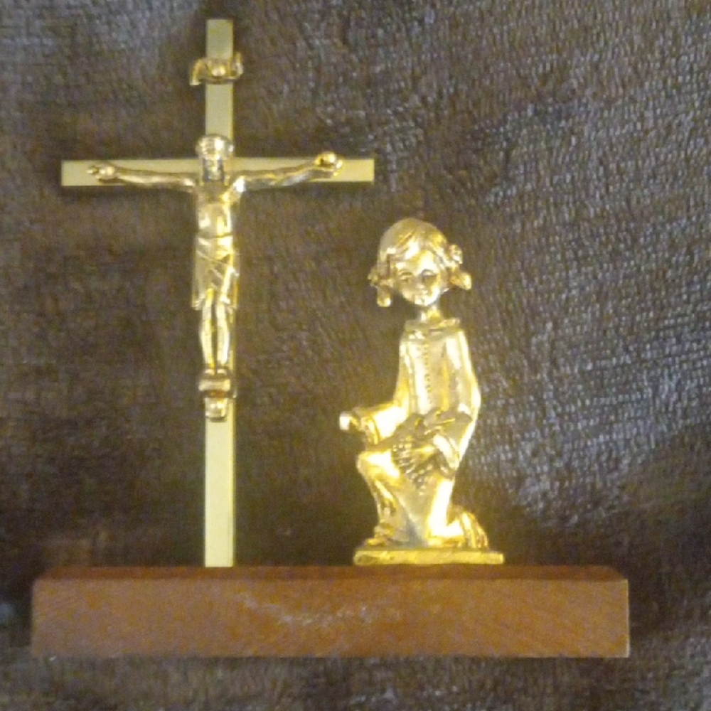 Gold and Brown Religious Figurine